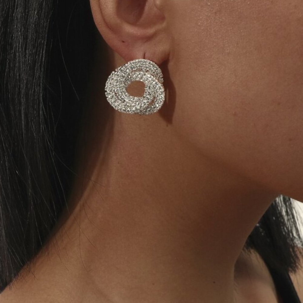 4 for $30 | Rhinestone Crystal Stud Earrings - Picture 2 of 2